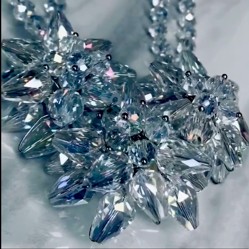 Rare Vintage Handcrafted Crystal Necklace
